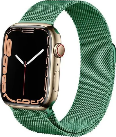 Rrip ore Crong Milano Steel, çelik inox, Apple Watch 38/40/41 mm, i gjelbër - 4