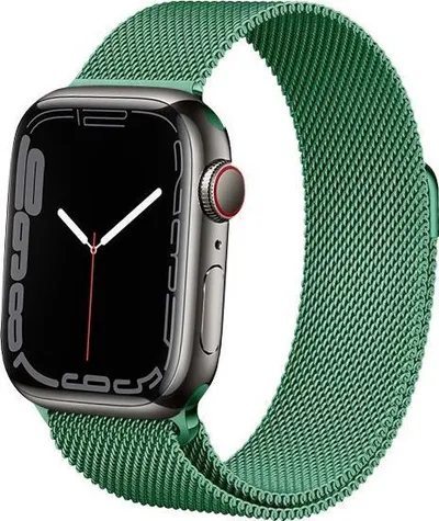 Rrip ore Crong Milano Steel, çelik inox, Apple Watch 38/40/41 mm, i gjelbër - 5
