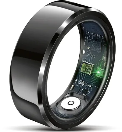 Unazë inteligjente Beafon Felixx Smart Ring SR6, madhësia 10 62.1mm, e zezë me jeshile - 1