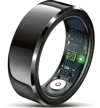 Unazë inteligjente Beafon Felixx Smart Ring SR6, madhësia 10 62.1mm, e zezë me jeshile