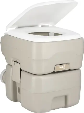 Tualet portativ NILS Camp NC0025, rezervuar 10L, rezervuar mbetjesh 20L, bezhë