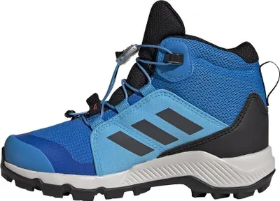 Këpucë trekking fëmijësh Adidas Terrex Mid GTX K, GORE-TEX, shtrëngim i shpejtë, blu - 2