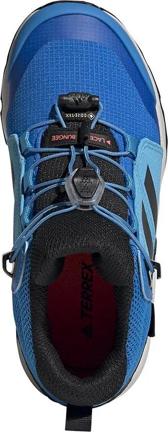 Këpucë trekking fëmijësh Adidas Terrex Mid GTX K, GORE-TEX, shtrëngim i shpejtë, blu - 3