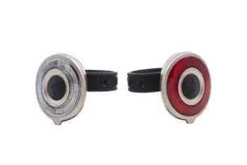 Set drita biçiklete Spanninga Bobb Battery, LED, me bateri, e zezë bronzi