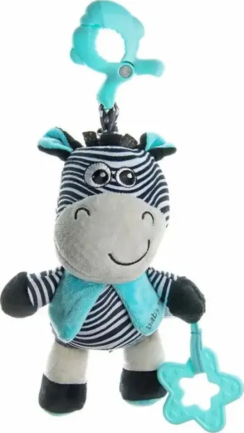 Lodër varëse pelushi Baby Mix Zebra, muzikore, 17cm, në ngjyrë mente