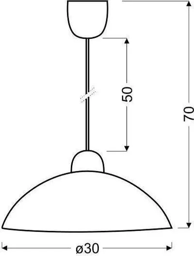 Lampadar tavani Candellux Bilbao 31-09302, E27, diametër 30cm, i bardhë - 2