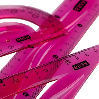 Set gjeometrik Flexible Easy, 20 cm, 3 elemente, rozë - 5