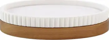 Set aksesorësh banjo Niagara U10, dozator sapuni, pjatë sapuni, e bardhë kafe