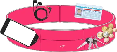 Rrip sportiv Avento Sports Belt Twist, me xhep me zinxhir, reflektues, rozë fluor - 4