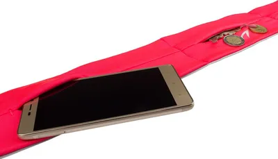 Rrip sportiv Avento Sports Belt Twist, me xhep me zinxhir, reflektues, rozë fluor - 5