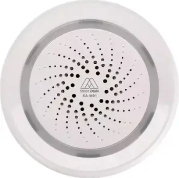 Sirena inteligjente alarmi DGM AS W01, 90 dB, Wi Fi 2.4 GHz, e bardhë