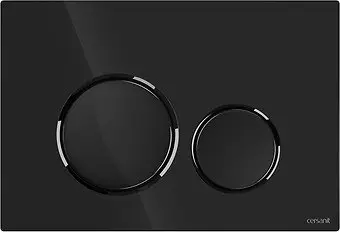 Buton shkarkimi Cersanit Luna, plastik, sipërfaqe me shkëlqim, gun metal