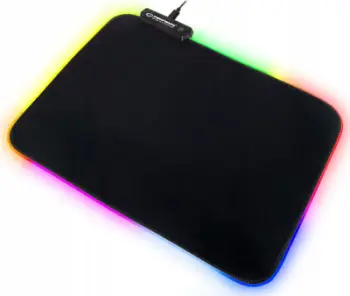 Set maus gaming Esperanza EGM203G, pa kabllo, mousepad RGB, gri