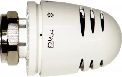 Kokë termostatike për radiator Herz Mini H (1920068), 6-28C, me senzor likuid, e bardhë - 1