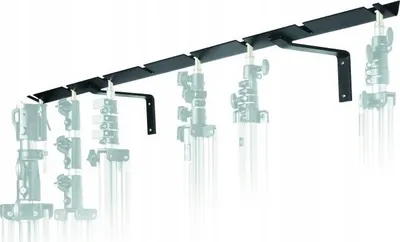 Mbajtëse muri për stativë Manfrotto Stand Holder, deri 8 stativë, çelik, e zezë - 1