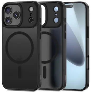 Mbështjellës telefoni Tech-Protect Matt MagSafe, për iPhone 17 Pro Max, mat, i zi