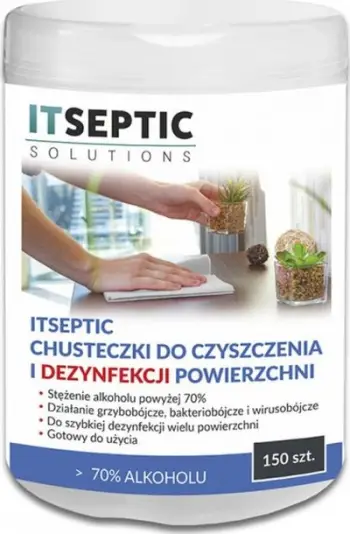 Shallë pastruese dhe dezinfektuese ITSEPTIC, 150 copë, 70% alkool etilik