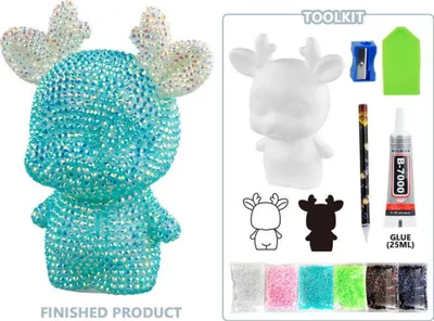 Set mozaik me diamant Art Set Little Deer, për fëmijë 6+, shumëngjyrësh - 5