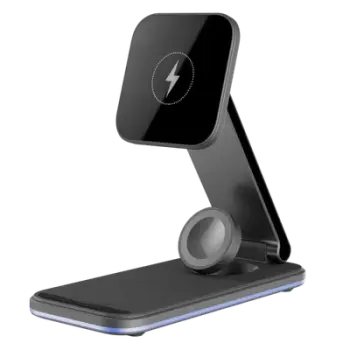Karikues wireless 3 në 1 Proove Energy Fold, 15W, i zi