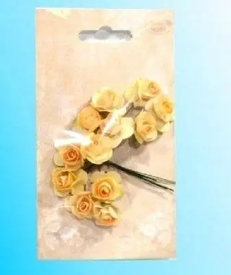 Lule dekorative prej letre Galeria Hobby Tea Roses, set 12 copë, shumëngjyrëshe