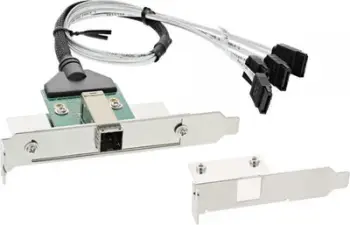 Adapter SAS InLine 27659B, Mini SAS HD SFF-8644 në 4x SATA, i argjendtë