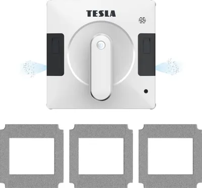 Robot pastrues dritareje Tesla RoboStar W700 WiFi, navigim gyroskopik, kontroll me aplikacion, i bardhë - 1