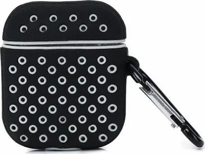 Mbulesë Beline për AirPods 1/2 Sport, TPU, me karabinë, bardh e zezë - 1