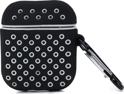 Mbulesë Beline për AirPods 1/2 Sport, TPU, me karabinë, bardh e zezë - 3