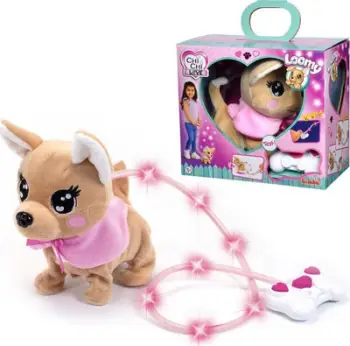 Lodër pellushi interaktive Simba ChiChi LOVE Loomy, me telekomandë, 20 cm, bezhë rozë