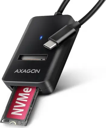 Adapter M.2 AXAGON ADM2-CM, USB-C 3.2 Gen2, NVMe SATA SSD, i zi