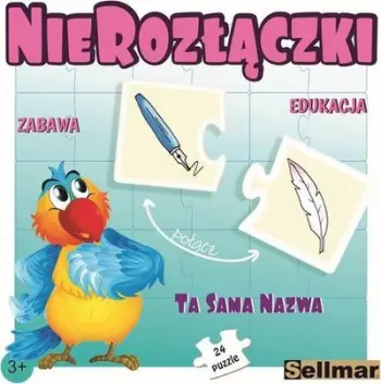 Puzzle edukativ Abino Inseparables The Same Name, lojë asociative, shumëngjyrëshe