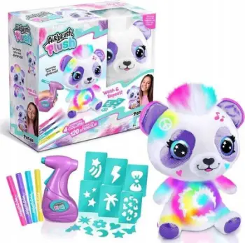 Lodër pelushi Airbrush Plush Panda 257, e butë, shumëngjyrëshe