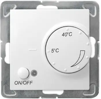 Termostat muri Ospel IMPRESJA RTP-1YN/m/00, 230V, sensor ajri dhe dyshemeje, i bardhë