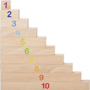 Lodër edukative Goki Calculating Sticks, shkopinj numërimi, kuti druri, shumëngjyrëshe