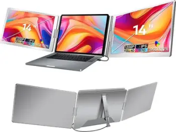 Set monitorësh portabël Extralink Smart Life S688, 14", IPS 1920x1200, gri