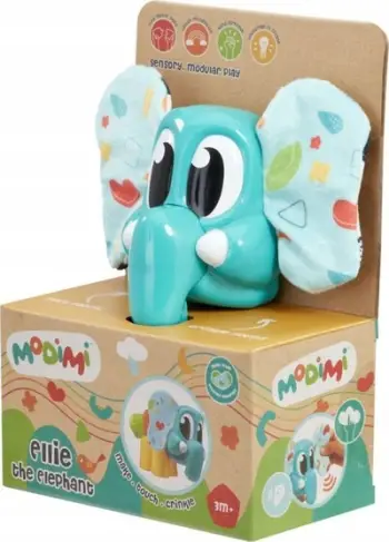 Lodër sensorike Modimi Ellie the Elephant, set modular, për foshnja 3 muaj+