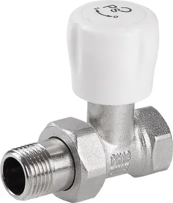 Valvulë furnizuese e radiatorit Perfexim (20-030-0000-000), 1/2", e bardhë