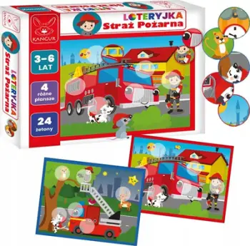 Loja edukative Kangaroo Lottery Game Fire Department, 24 pulla, për fëmijë 3+