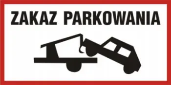 Tabelë ndalim parkimi Procera SA038 EC PN, PVC 1mm, 30x60cm, shumëngjyrëshe