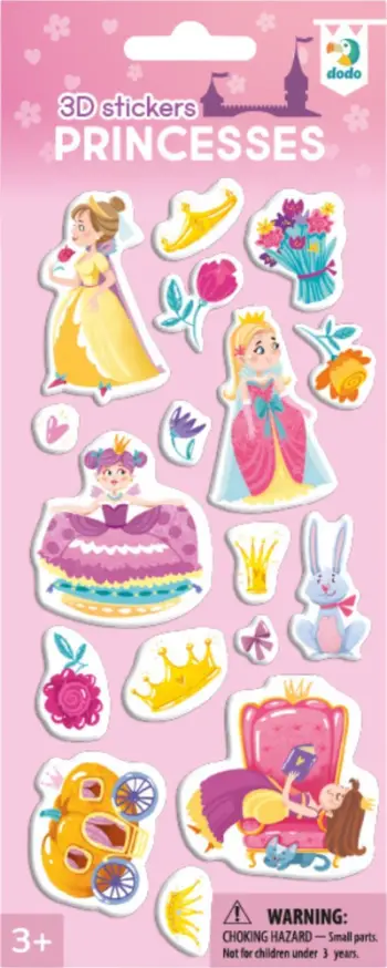 Set ngjitëse 3D Dodo Princesses, 17 copë, për fëmijë