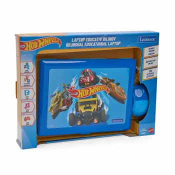 Laptop edukativ Hot Wheels, dygjuhësh EN/RO, me maus, blu