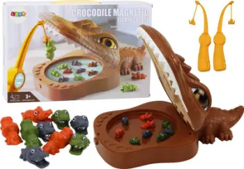 Loja e shkathtësisë Lean Toys Magnetic Crocodile Fishing, magnetike, për fëmijë 3+