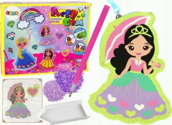 Set kreativ me rruaza DIY Princess Keychain Pocket, varëse çelësash princeshë, për fëmijë 6+
