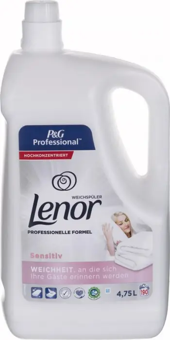 Zbutës rrobash Lenor Sensitive, profesional, 4.75L, i bardhë
