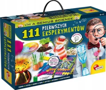 Set edukativ Lisciani Im a Genius 111 First Experiments, 111 eksperimente, për fëmijë 8 12 vjeç, shumëngjyrësh