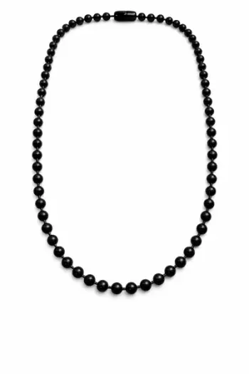 Zinxhir Premium për Meshkuj – Black Beaded Necklace