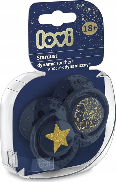 Biberon LOVI Stardust, silikoni, 18m+, set 2 copë, blu e errët - 5