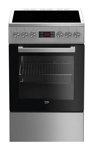 Shtëpiak elektrik Beko FSM57300GX, furrë me ventilator, pastrim me avull, inox