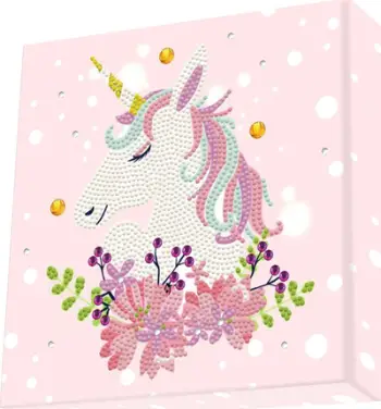 Set diamond painting DIAMOND DOTZ Dreamy Unicorn, partial drill, rruaza të rrumbullakëta, shumëngjyrësh