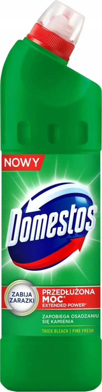 Lëng dezinfektues tualeti Domestos Extended Power Pine, 750ml, aromë pishe, i gjelbër